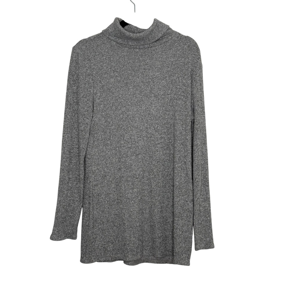 White House Black  Size Large Market Women's‎ Gray Ribbed Turtleneck Sweater Top